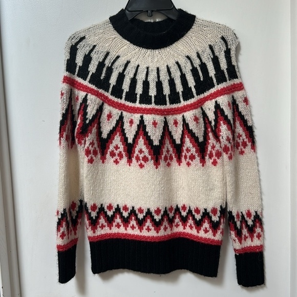 Faherty Frost Fair Isle Crew Sweater Alpaca - Picture 4 of 9